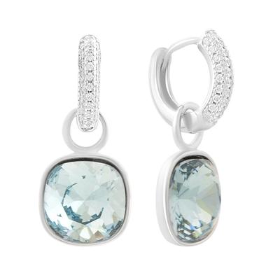 Boucles d'oreilles en argent avec zircons cubiques (2186328)