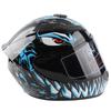Full Face Motorcycle Helmet Street Bike Helmet for Men Women Unisex, Good Breathability with Safety Buckle, Blue, XL