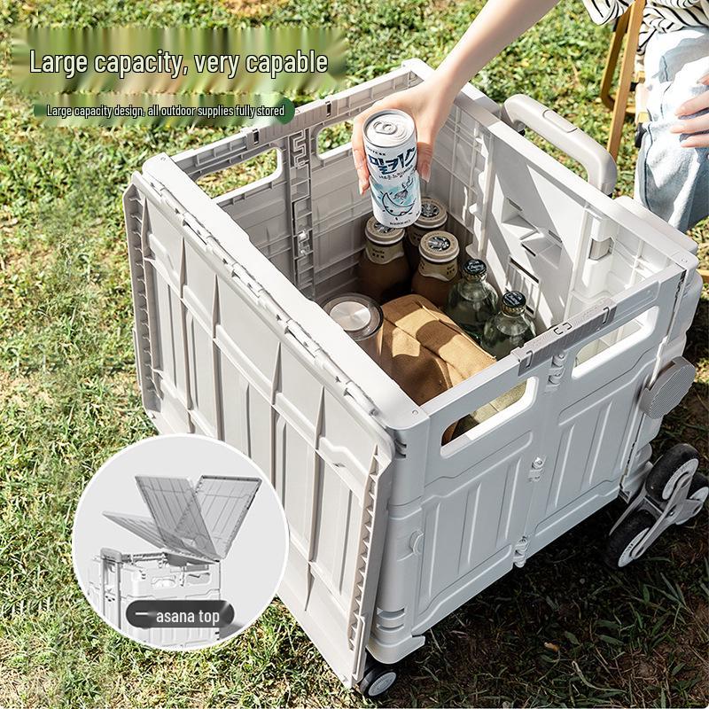 Younai Folding Outdoor Trolley – Portable Shopping Cart for Home & Street Vendors