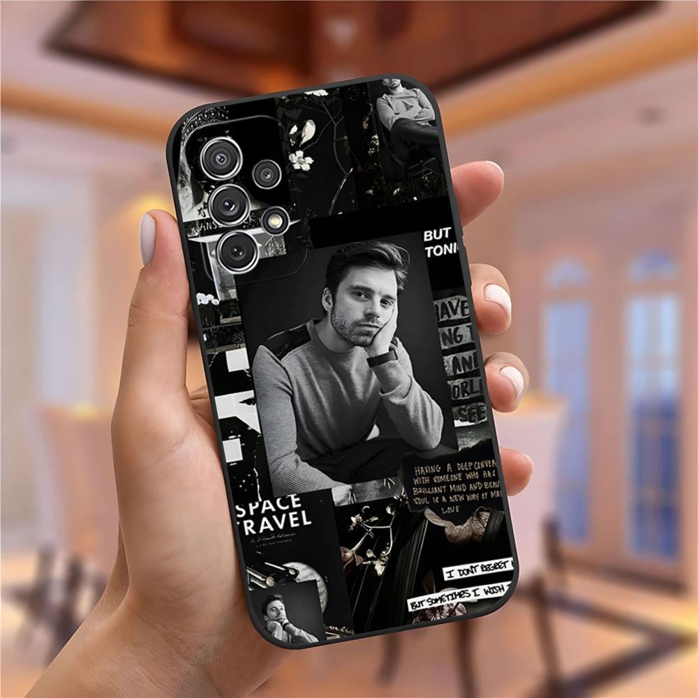 

Sebastian Stan Phone Case for Samsung S23 Ultra S24 S22 S20 Fe S21 Plus Galaxy A54 A34 A24 A53 M54 Note 20 Back Cover samsung s23plus