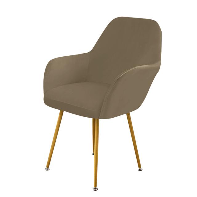 Velvet High Arm Chair Cover Elastic Dining Chair Slipcovers Fabric Washable Office Rocker Chairs Covers Home Decor Seat Cover