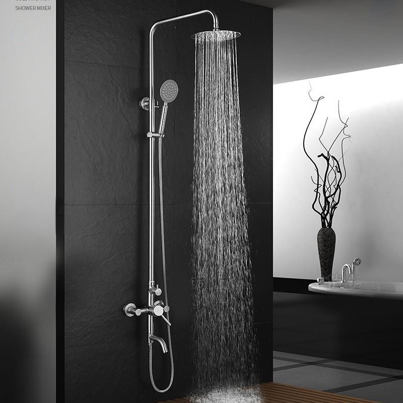 Zestaw prysznicowy deszczowy 304 ze szczotkowanej stali nierdzewnej 8 cali System montowany na ścianie Łazienkowy regulowany zestaw prysznicowy System prysznicowy łazienkowy