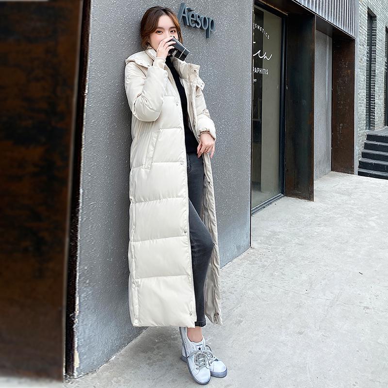 Women's Long Loose Korean Style Down Cotton Coat - Winter 2025 Collection