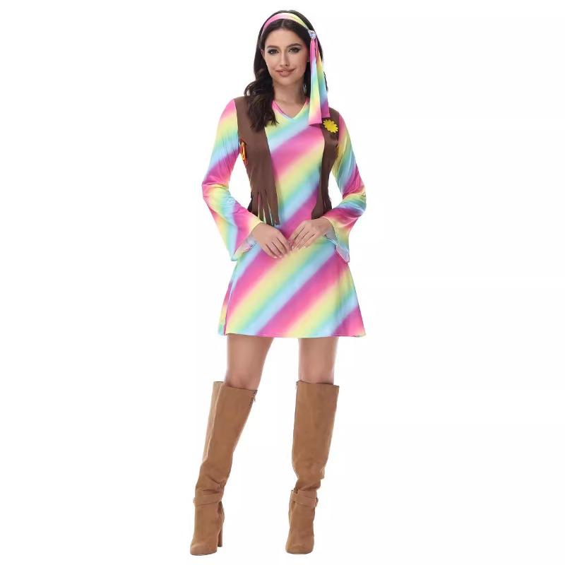 Adult women's new 780 retro disco costume hip-hop masquerade costume