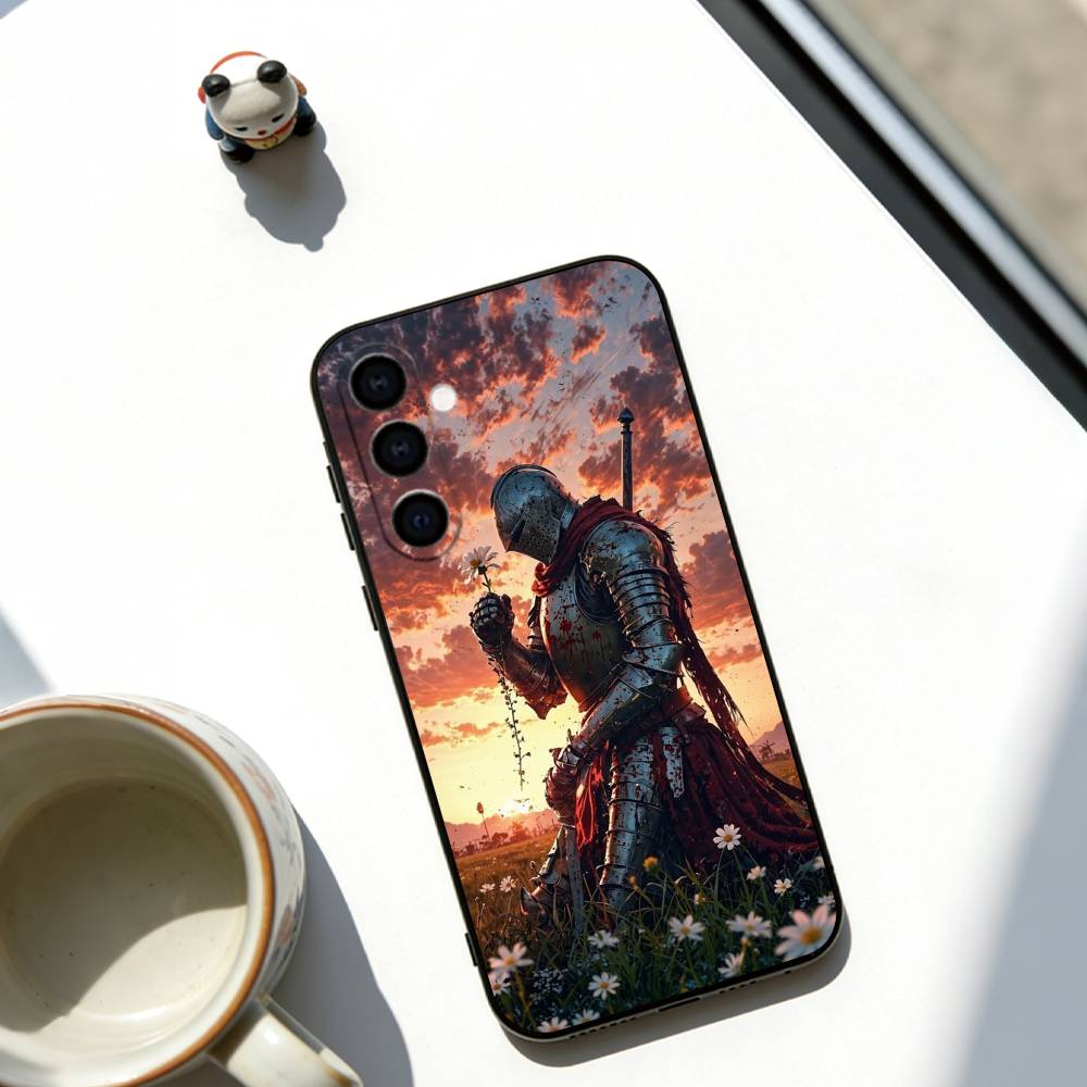 Knight Phone Case Black Silicone Soft For Samsung Galaxy A73,A72,A71,A70,A53,A52,A51