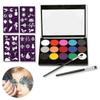 15 Face Paint Set Children Paints Face Painting Kit+4 Templates+2 Pens