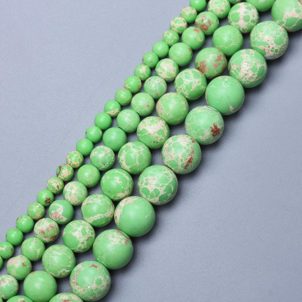 4/6/8/10mm A-String runde lose Perlen Naturstein lose Perlen für DIY Halskette Armband Schmuck