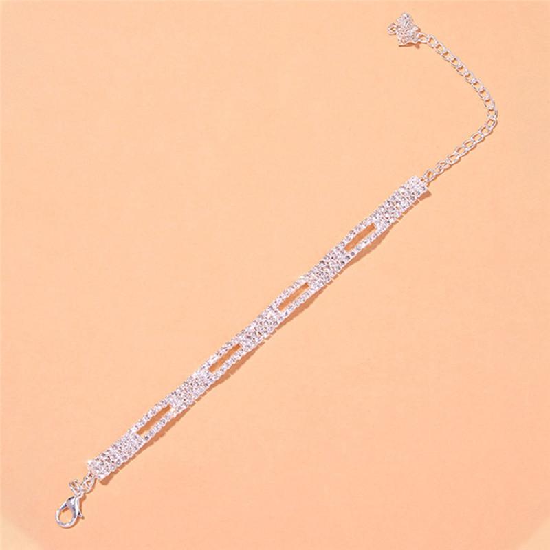 Huitan Temperament Sweet Girls Thin Anklet Bracelet with Brilliant CZ Summer Beach Ankle Leg Chain for Women Barefoot