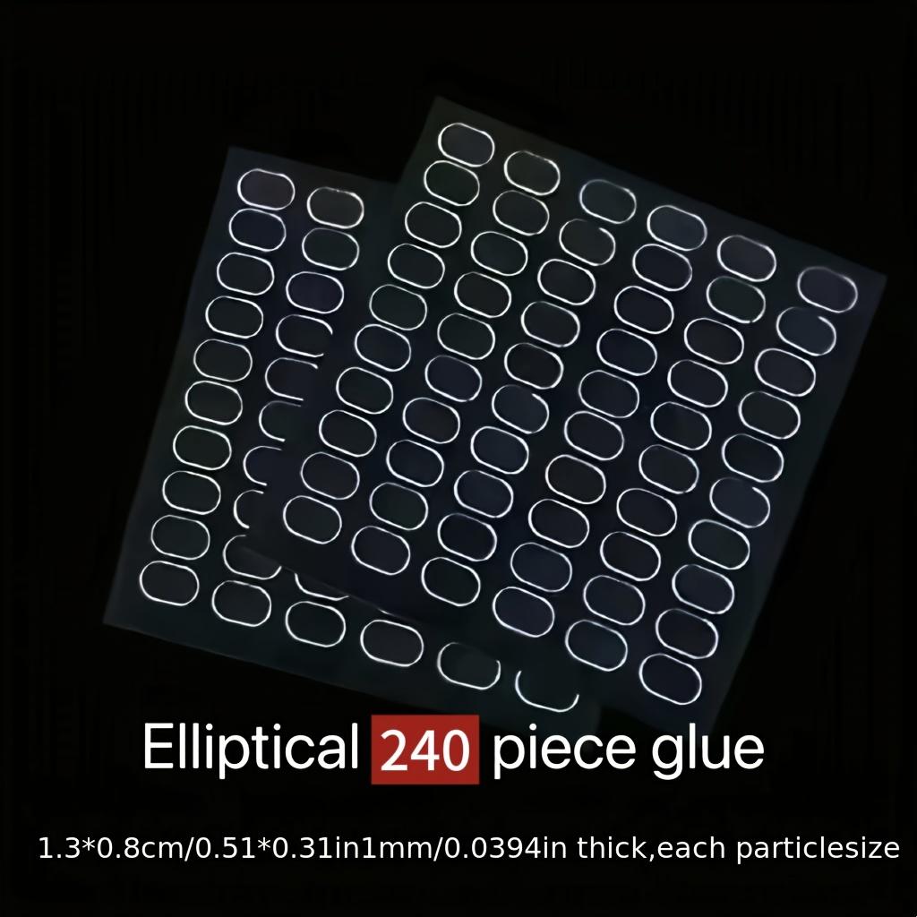 

Бесшовная двусторонняя клейкая лента, прозрачная овальная форма для фигурок и витрин - Нескользящие акриловые наклейки для организации рабочего стола