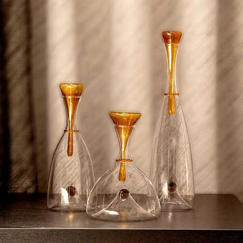 Moderner Minimalistischer Glas-Dekanter Hausbar Restaurant Party-Dekanter Brandy Whiskey Tequila Wein-Teiler Weinschrank Dekoration