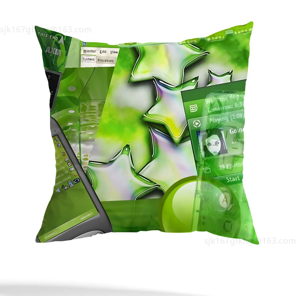 Frutiger Aero Art Pillow Case Pillow Case Living Room Sofa Cushion Cover Suitable For Home Bedroom Room Decoration