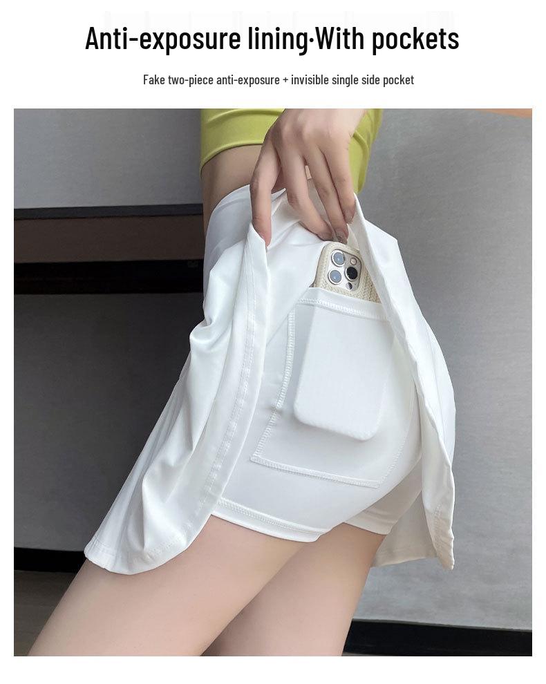 2024 Women's Quick-Dry Tennis/Badminton Sportswear Set - Summer Shirt with Fashion Running Yoga Skirt