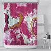 Tenda da Doccia Impermeabile Stampa Marmo Moderna di Lusso Tende da Doccia Gradiente Rosa Oro Viola con Ganci Schermo Bagno 3D