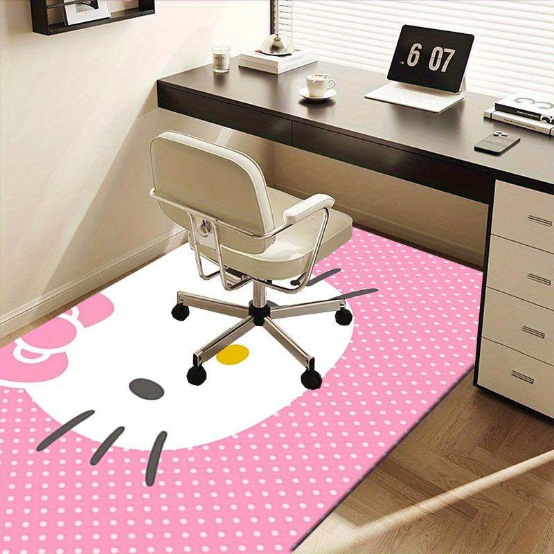 1pc Sanrio Hello Kitty Mermaid Printed Office Carpet Rectangle Rug Under The Table,Perfect Room Decor for Living Room, Bedroom, Kitchen, Non-slip Floo