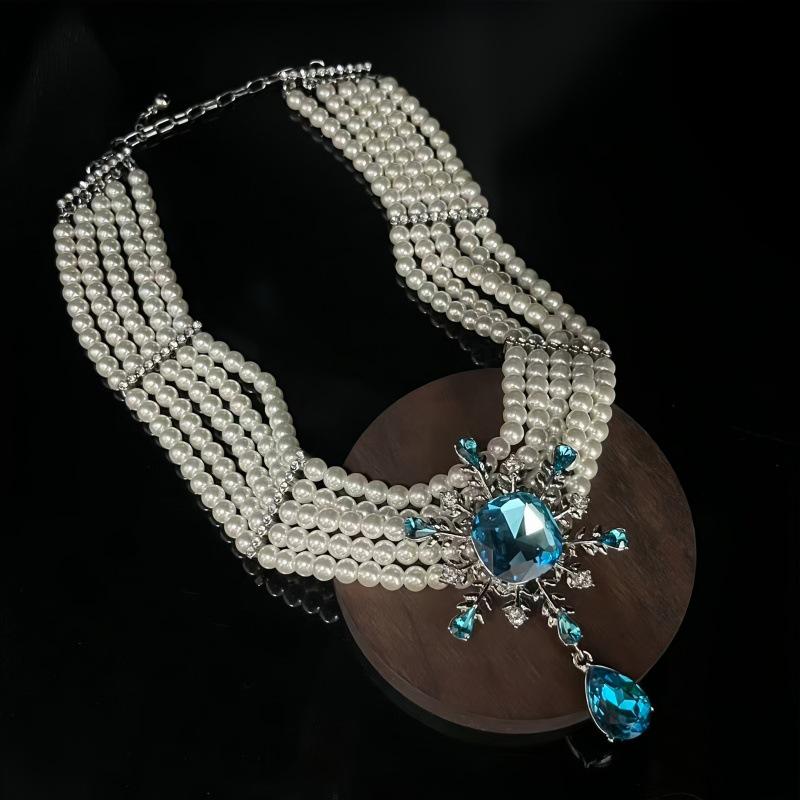 French Retro Multi-layer Pearl Necklace: Elegant Long Light Luxury Accessory