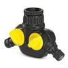 2-Way Tap Connector - KARCHER - 26451990 - 2 Independent Valves - Pre-filter Included - G3/4+G1/2