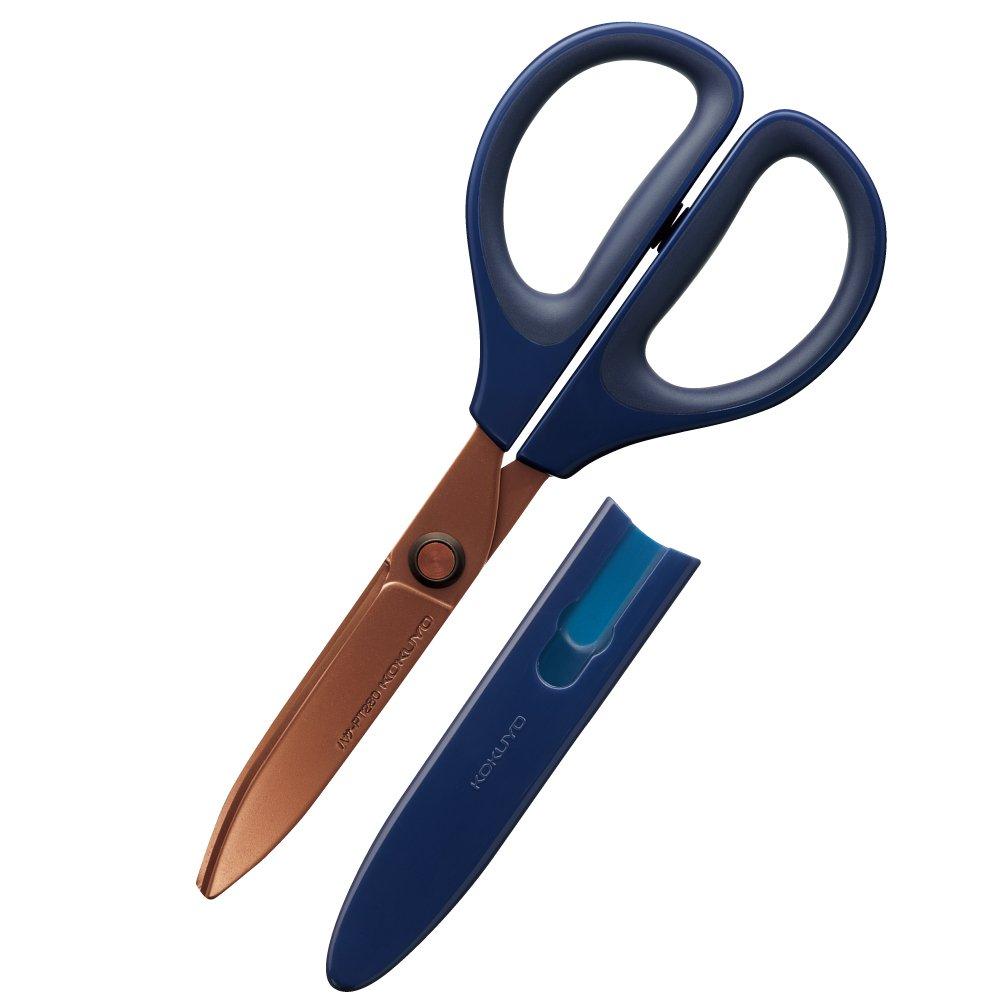 

KOKUYO Titanium Glueless Navy Scissors, Sakusa, Blade, Blue, HASA-PT280DB