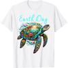 Earth Day Sea Turtle Graphic Tee Breathable Casual Cotton T-Shirt for Unisex