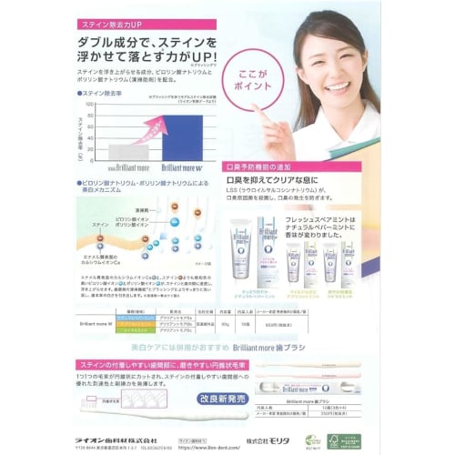 Lion Dental Materials Dent Health Brilliant More Double Natural Peppermint Paste, 90g, Blue