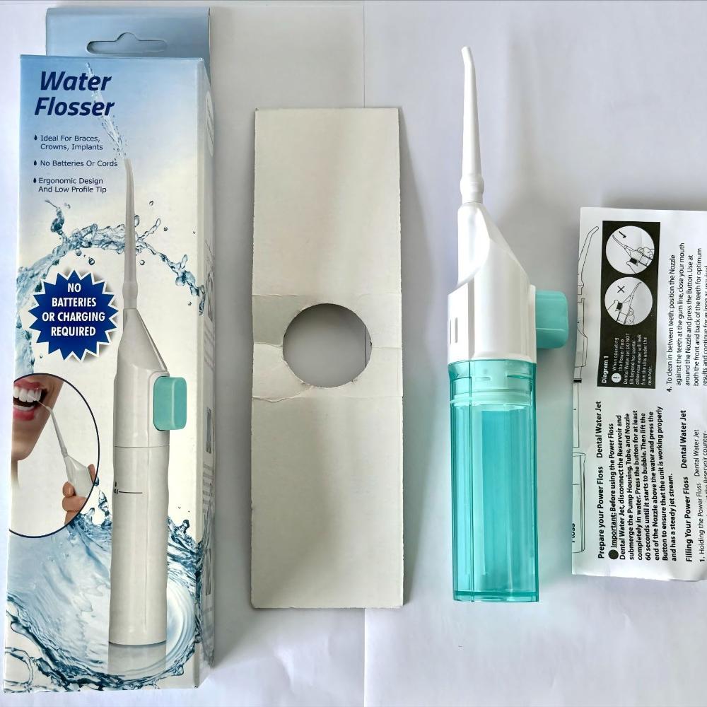 Portable High Pressure Oral Irrigator Teeth Clean Water Dental Floss Household Manual High Pressure Water Jet Irrigator Dental