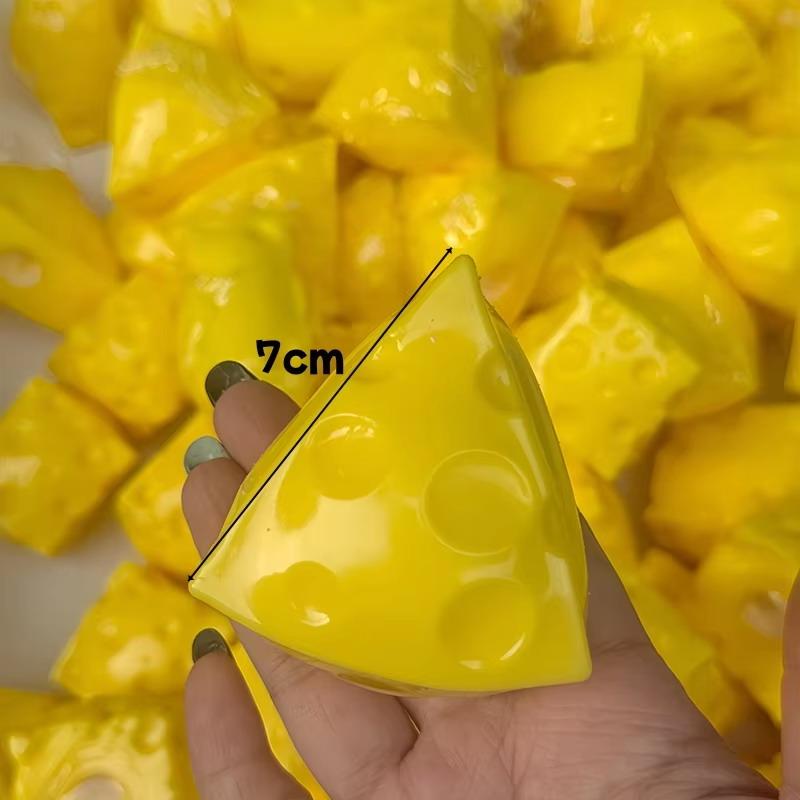 1Pcs Simulation Cheese Shaped Squishy Toy Soft Elastic Stress Relief For Kids Adults Office Home Daily Relaxation