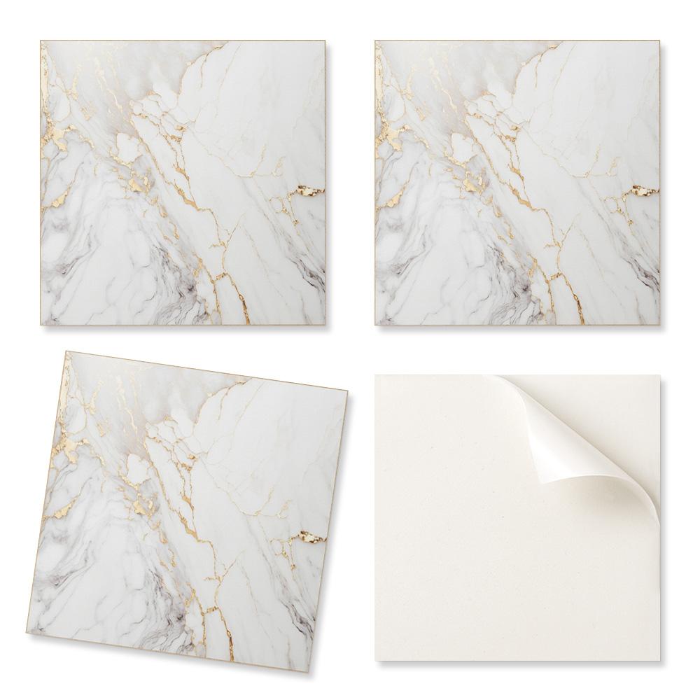 Dekoracyjne Kafelki Winylowe Podłogowe Elegancki Marmur Z Żyłkami 20X20X20 Cm
