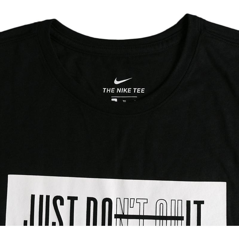 Nike Round Neck Regular Fit Solid Color Embroidered Badge Short Sleeve T-Shirt Men T-Shirts Black 923543-010