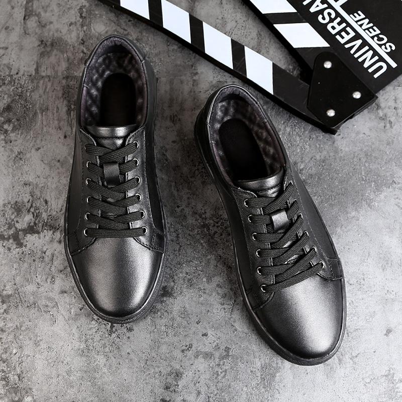 Genuine Leather Mens Casual Shoes all-match Skateboard Trainers Luxury Brand Man Vulacnized Shoes Outdoor Walk Sneakers