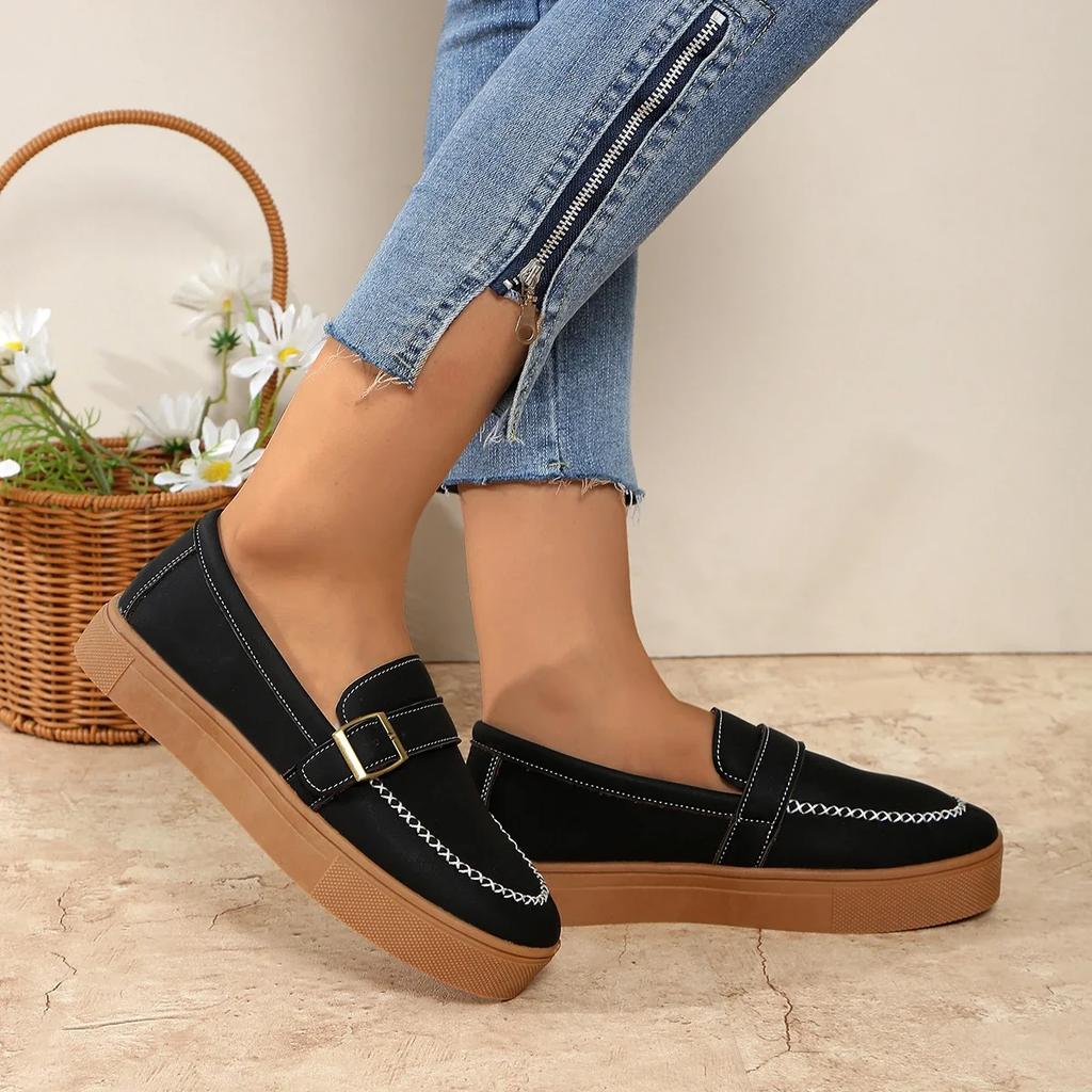 Fashion Women Fashion Walking Baotou Comfortable Sneakers Women Outdoor Slip On Wedge Casual Flat Shoes Spring Autumn Zapatos De Mujer