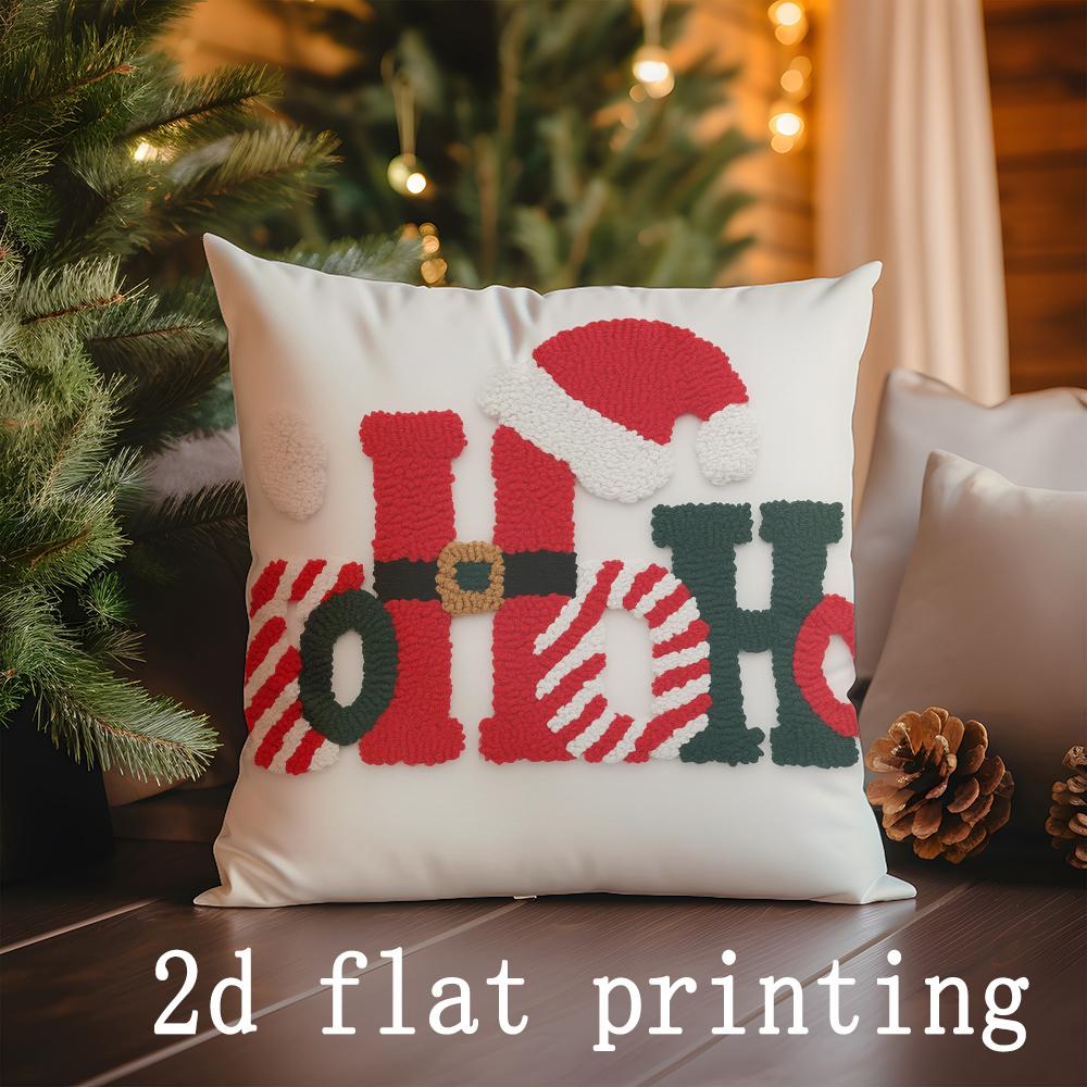 Heimdeko Kissenbezüge mit weihnachtlichem Digitaldruck Muster Kissenbezug Geeignet für Sofa Schlafzimmer Auto Kissenbezug