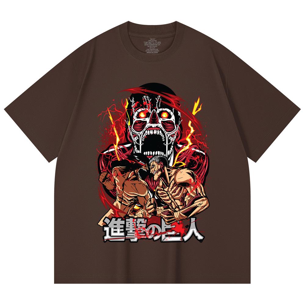 230 Gsm 100% Cotton Attack on Titan V8 Print Unisex Heavy Cotton T Shirt