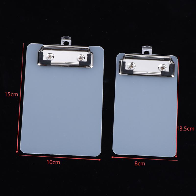 1/3Pcs Portable Transparent Clipboard With Hanging Hook Mini Clear Writing Board Hanging Office School Supplies