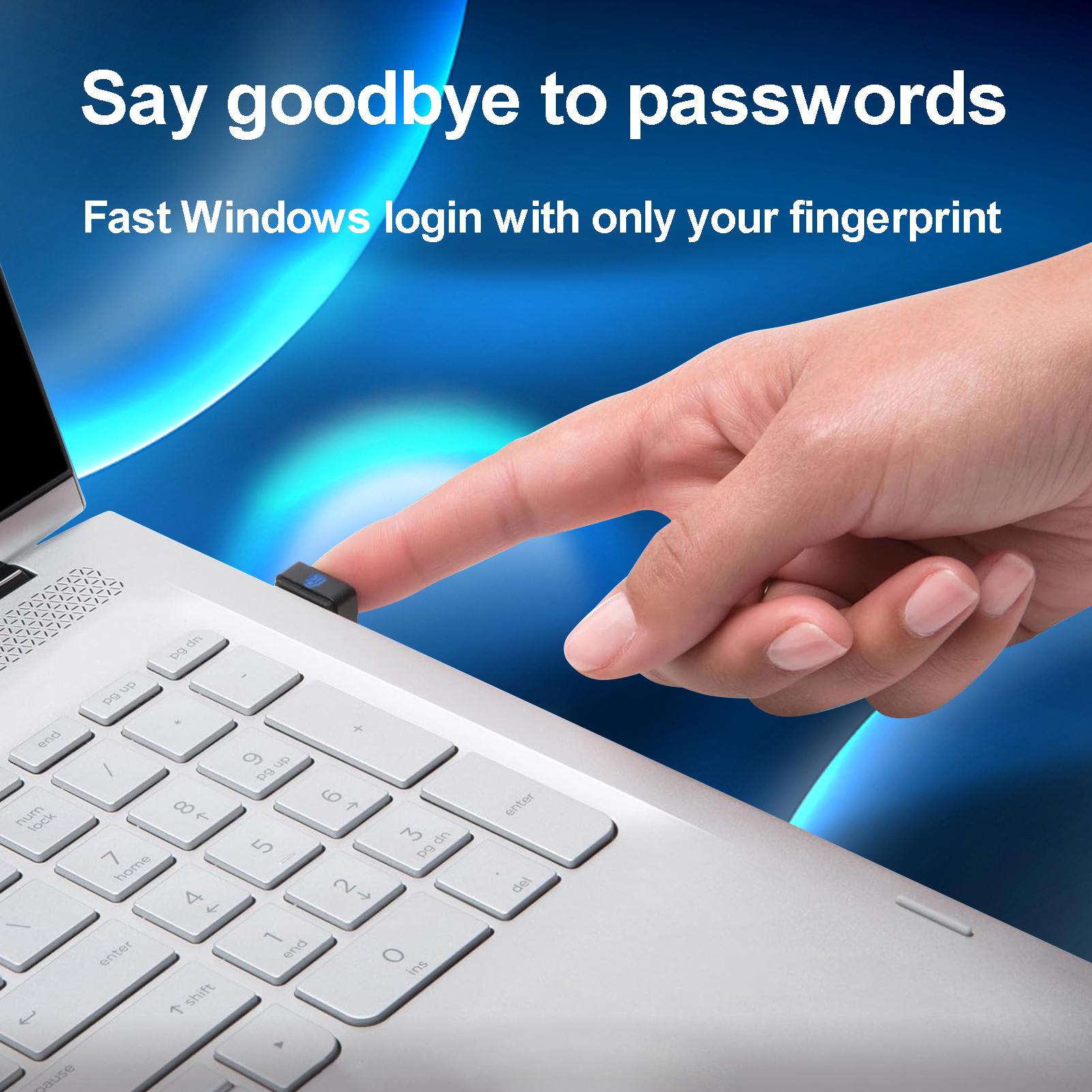 USB Fingerprint Reader for PC Windows 11 Windows 10 32 64 bit Compatible with Windows Hello for Laptops Desktops All in