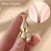 Brass Gourd Pendant Irregular Jar Keychain Hanging Necklace Jewelry Waterproof Pill Box Medicine Case Container Bottle Keychains