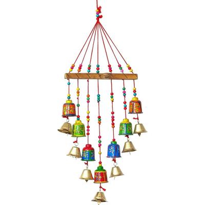 Elemento Decorativo da Appendere a Parete/Porta/Finestra - Fatto a Mano - 54 cm  (Ottone, Cartapesta, Multicolore)