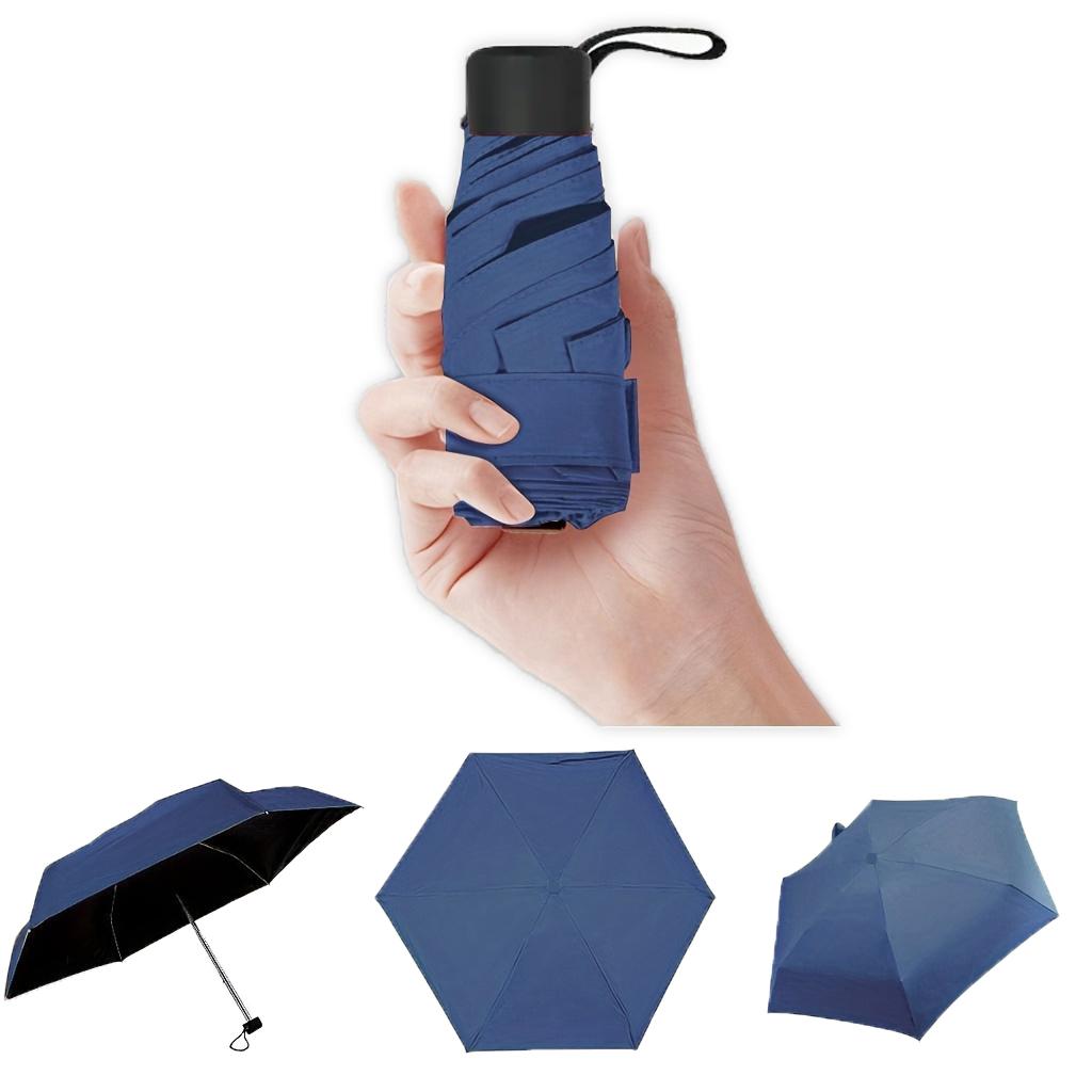 Travel Umbrella, Compact Lightweight Portable Strong Waterproof Folding Umbrella, With 6 Bones Reinforced UV Protection For Men
