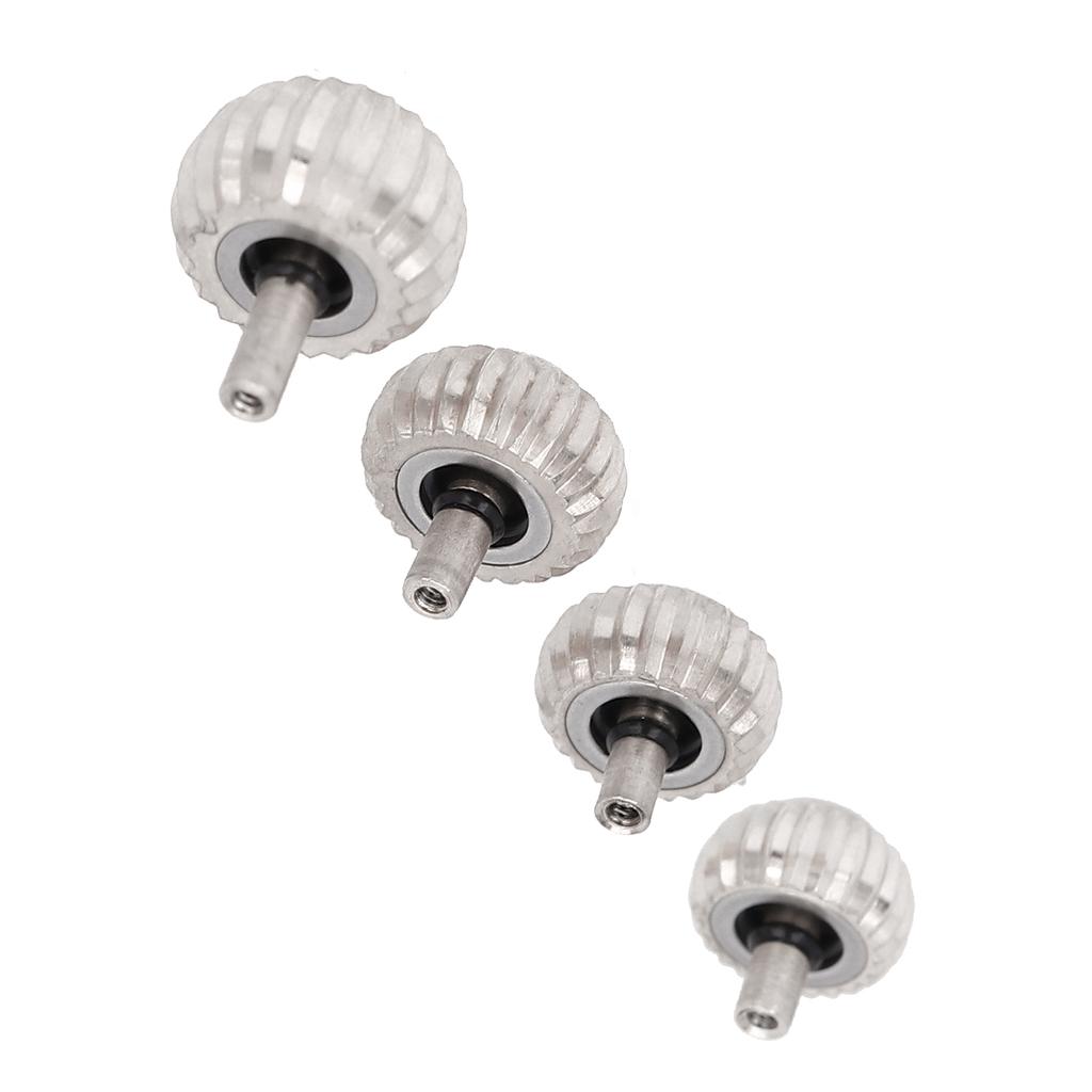 4Pcs Watch Crown Parts Easily Use Various Sizes Wear Resistant Wrist Watch Crown Replacement for Watch Repairer