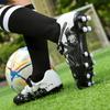 28-38 Kinder Fußballschuhe Jugend Lange Stollen Fester Klettverschluss Fußballschuhe Training Kinder Fußballschuhe