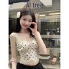 Chic Polka Dot Lace Camisole: French-Style Summer Top for Women