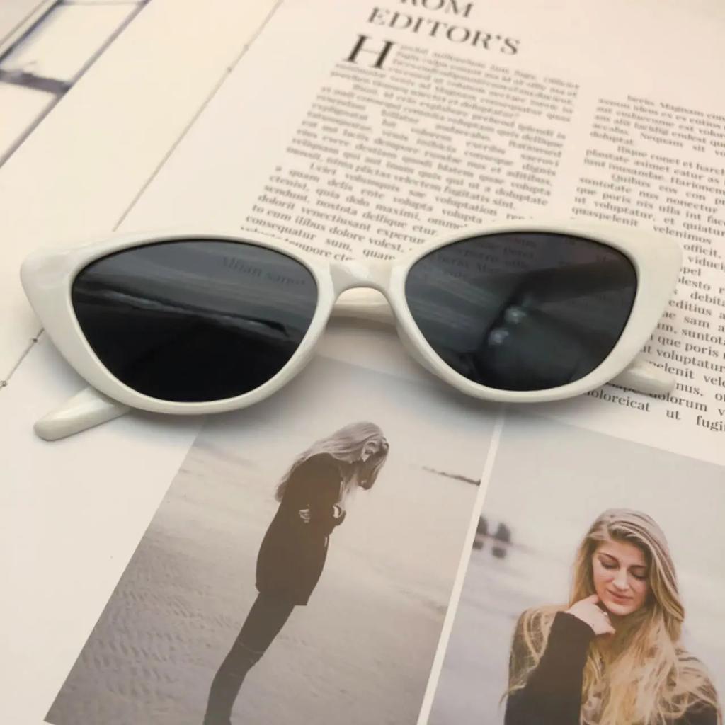 New Cat Eye Sunglasses Fashion Women Shades 90s Slim Glasses Brand Designer Summer Eyewear Beach Sun Protection Sun Glasses