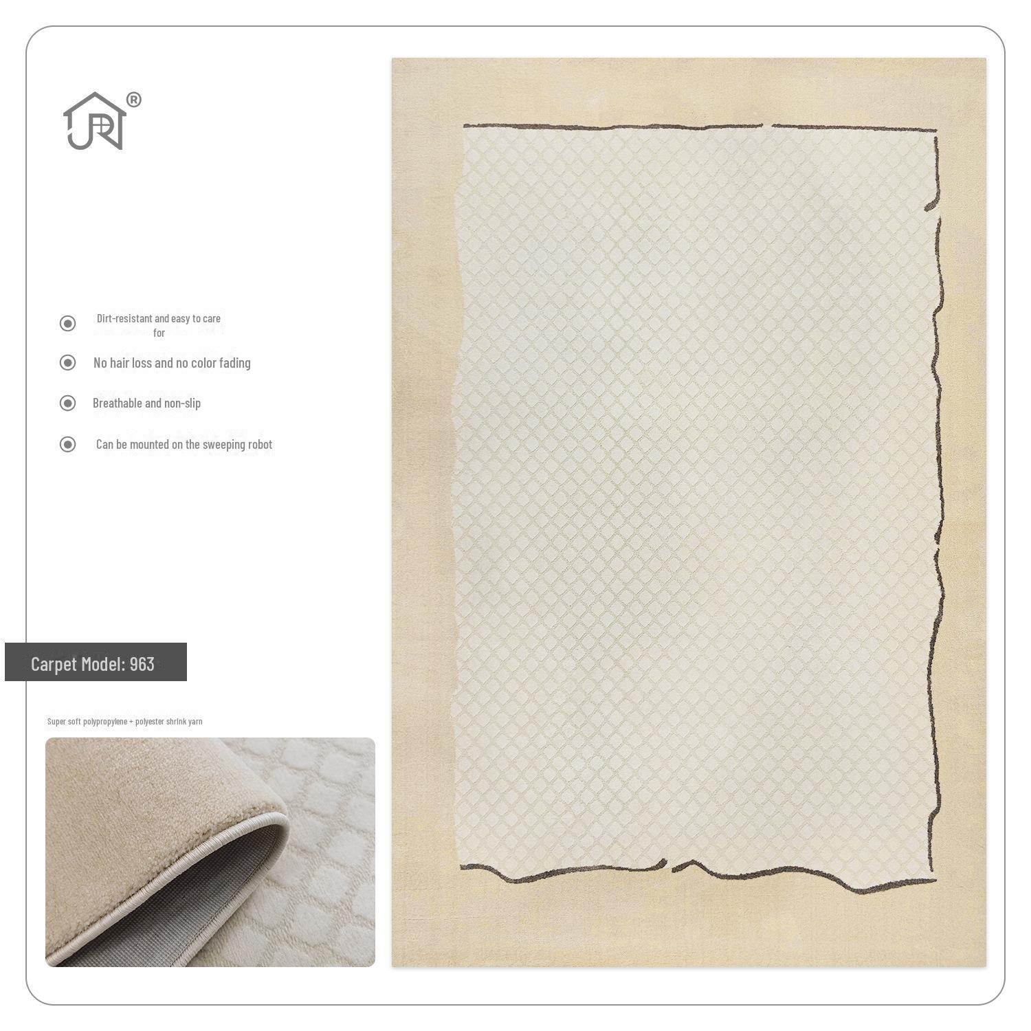 

Мягкий ковер Wabi-Sabi в полоску в скандинавском стиле для гостиной и спальни 300x400cm (for U-shaped sofa)