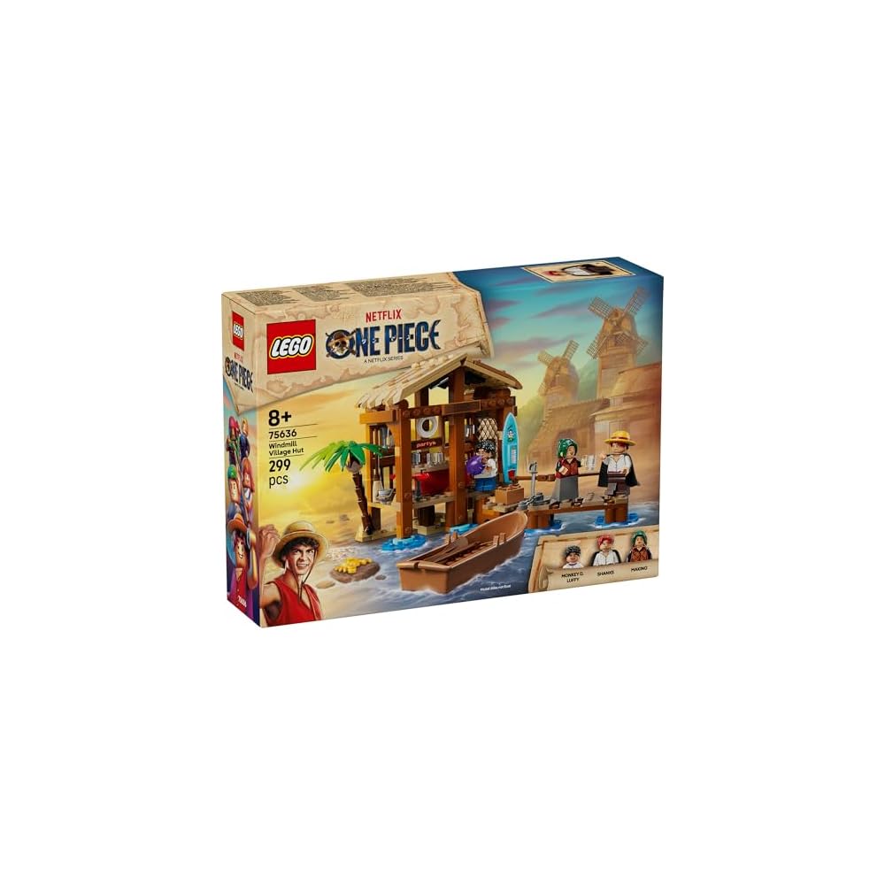 LEGO One Piece Shanks Red Hair Devil Fruit Figure with Straw Hat Toy for Kids Ages 8-10