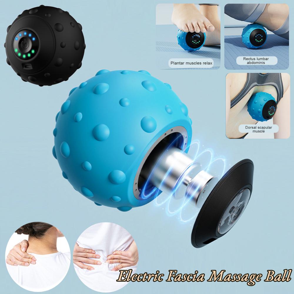 Electric Massage Ball Trigger Point Fascia Ball 5 Gear Hand Massage Ball Ergonomic Finger Training Yoga Massage Ball