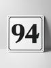 Metal Sign Black House Number On White Background Outdoor Wall Art Decor