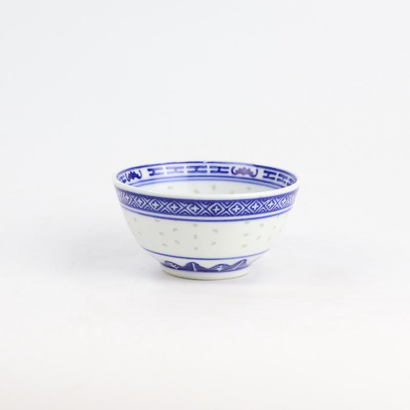 Blau-weiße Porzellan-Dessertschale - Chinesisches Keramik-Geschirr für süße Suppen und Double-Skin Milk