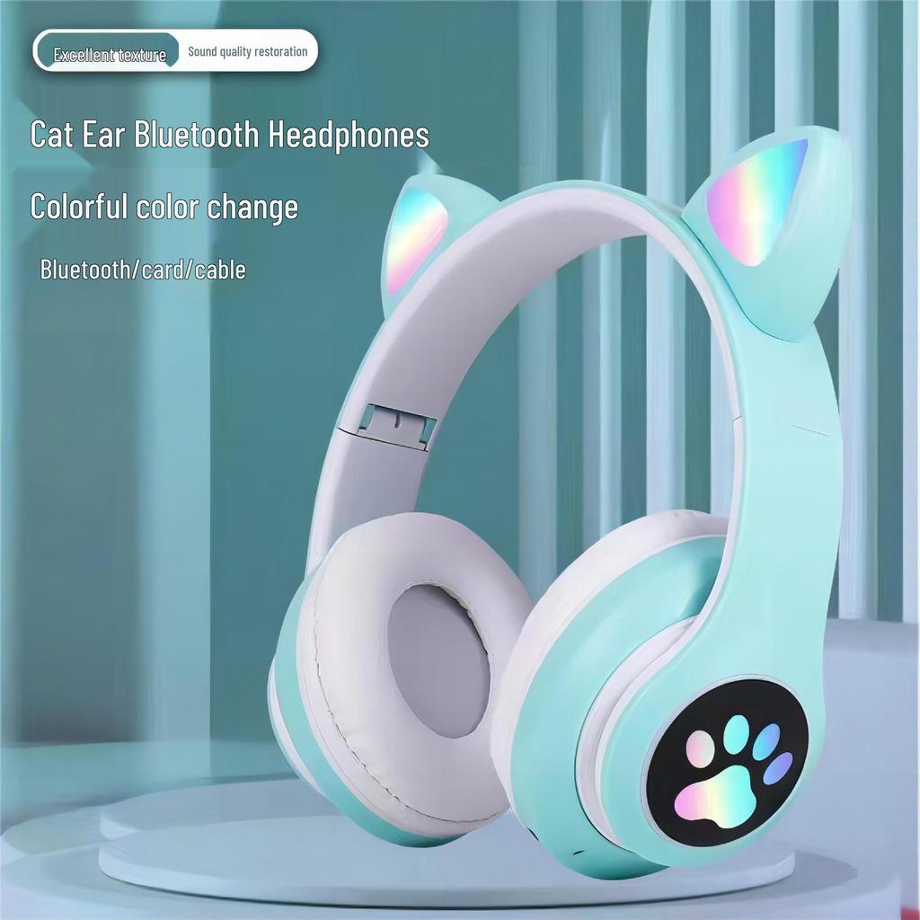 Luminous Cat Ear Bluetooth Headphones STN-28: Long Battery Life, Wireless Headband Headset Bestseller.