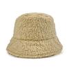 Women's Winter Lambswool Bucket Hat – Japanese Trend, Fleece-Lined, Thick and Solid Color
