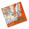 130cm Silk Square Scarf Women Large Shawls Colorful Feather Design Square Bandana Luxury Kerchief Scarf Female Foulards