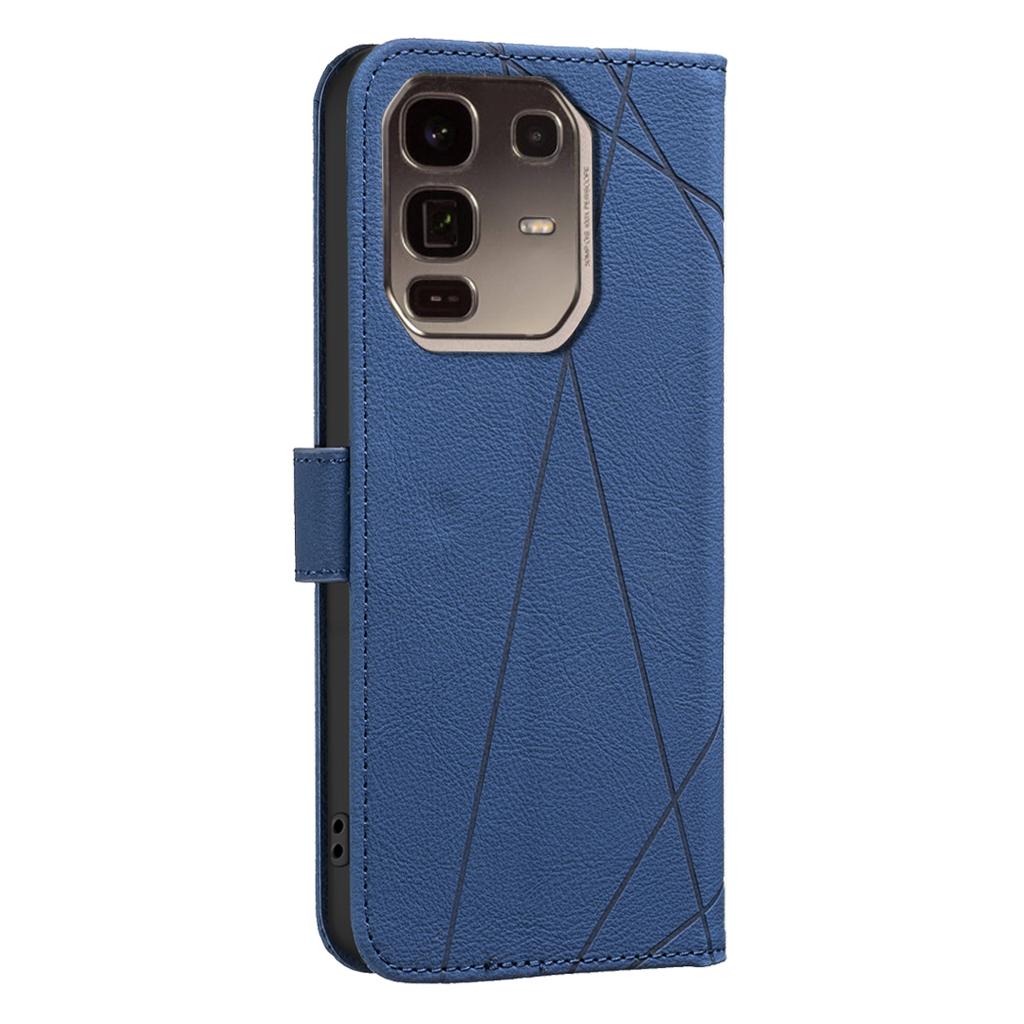 For Infinix Note 50 Pro+ 5G Case BINFEN COLOR BF35 Geometry Imprinted Leather Phone Cover RFID Blocking Wallet Stand