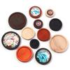 10Pcs Natural Wooden Cabochon Cameo Base Vintage Round Blank Setting Tray For Necklace Jewelry Making Findings Home Decoration